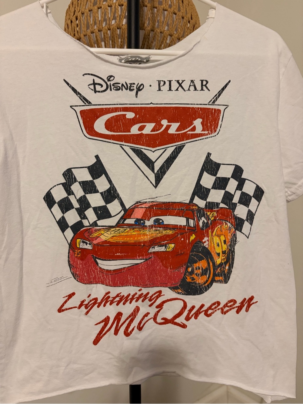Disney Pixar Cars Lightning McQueen White Graphic Tee